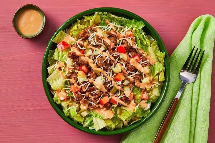 Skip The Bun Crunchy Cheeseburger Salad